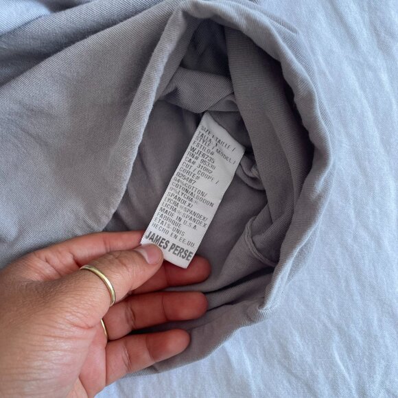 James Perse Fog Ruched Waist Cotton Dress - Picture 5 of 5